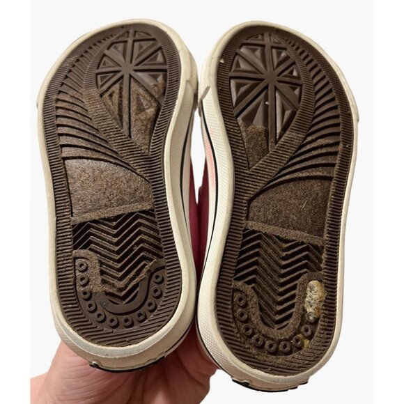 Weestep Pink Sneakers Girls Size 7 Converse Style Slip On Velcro Closure New in - Picture 4 of 8